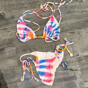 Indah Colorful Tie-Dye Bikini Set